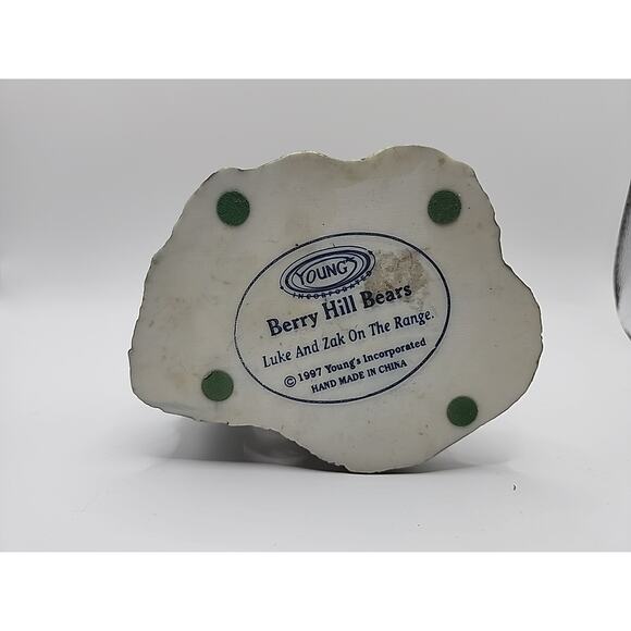 Young's Berry Hill Bears Luke & Zak On The Range VTG 1997 Collectible Figurine - Picture 6 of 6
